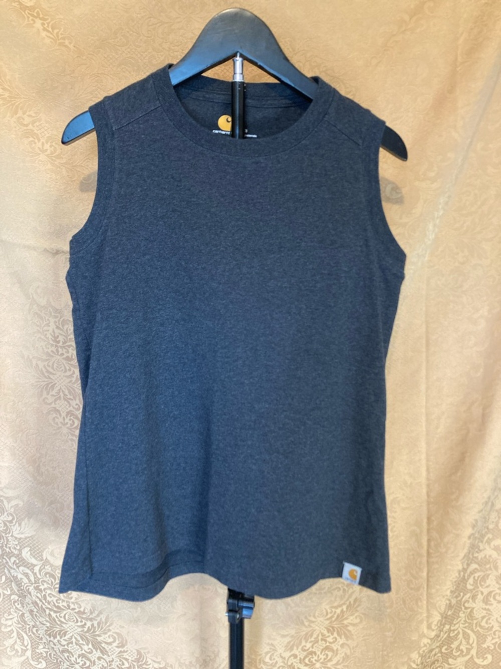 Carhartt Women's Charcoal Gray Sleeveless Crew Neck Tank Top Size-Med